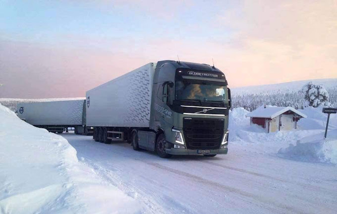 Volvo in the snow